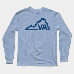 Minimal Virginia Silhouette Design Long Sleeve T-Shirt